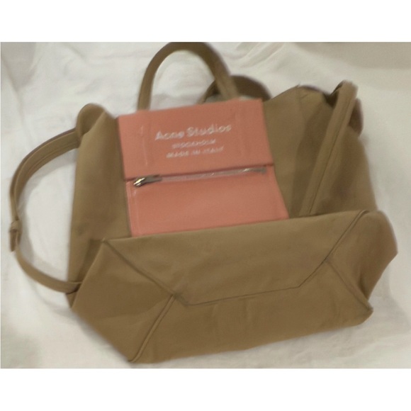 Acne Studios Tan and Pink Tote Bag - Picture 5 of 10